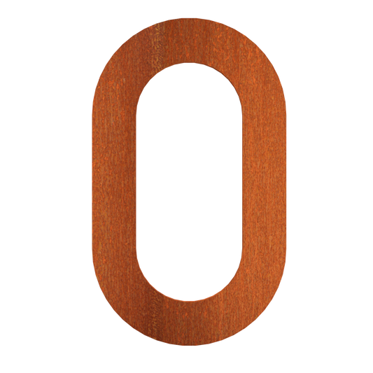 Hausnummern aus Cortenstahl