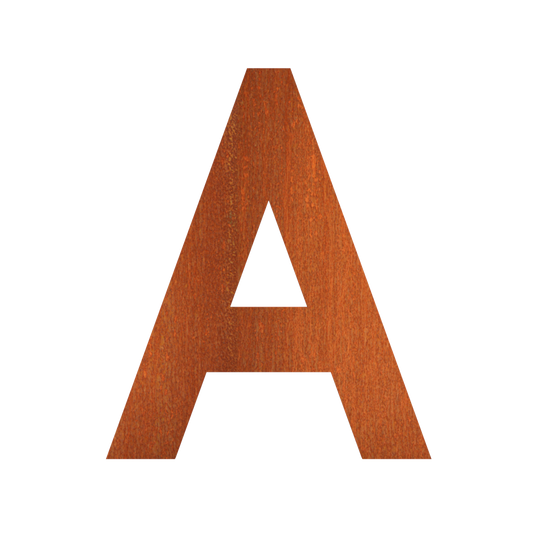 Buchstaben aus Cortenstahl
