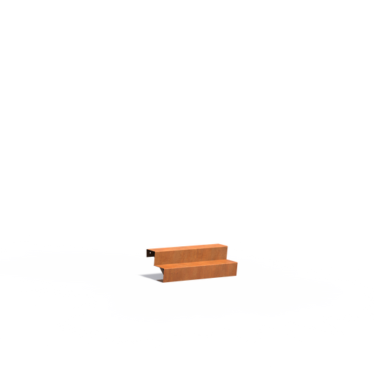 2-stufige Treppe aus Corten