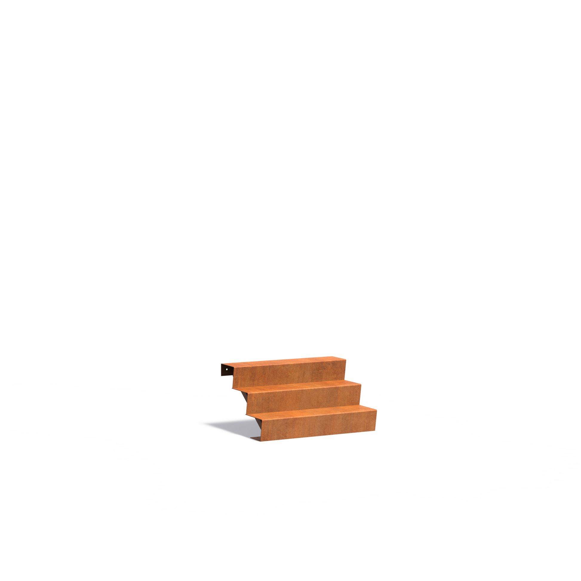 3-stufige Treppe aus Corten