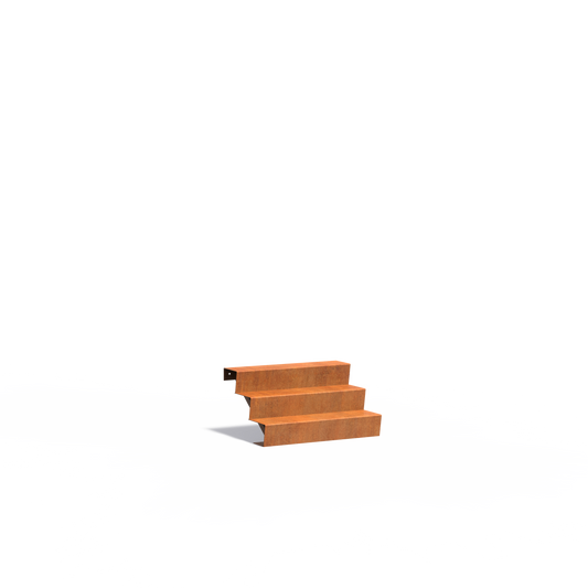 3-stufige Treppe aus Corten