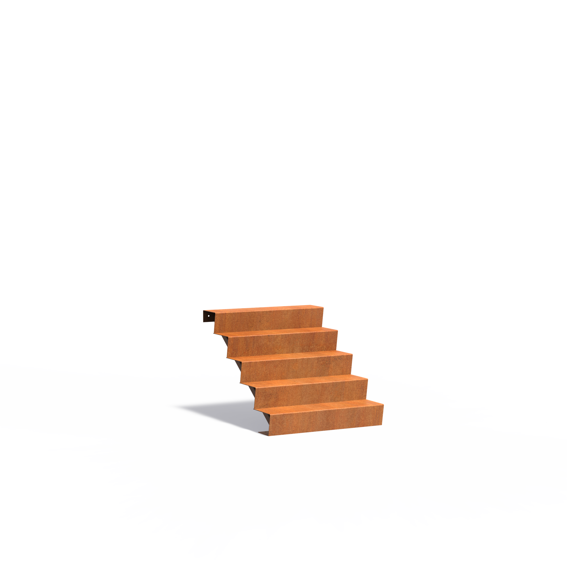5-stufige Treppe aus Corten