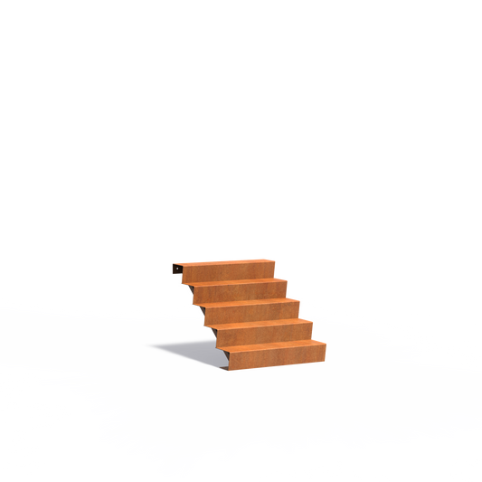 5-stufige Treppe aus Corten