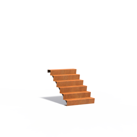 6-stufige Treppe aus Corten