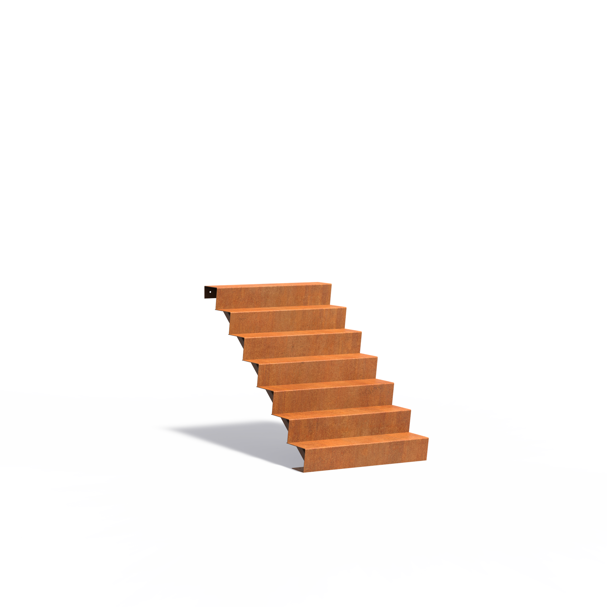 7-stufige Treppe aus Corten