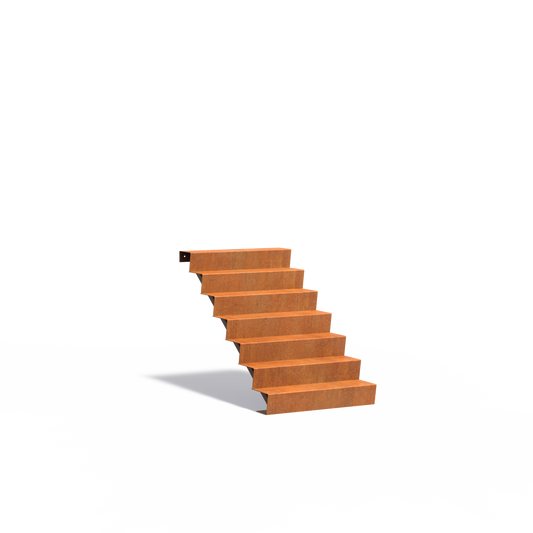 7-stufige Treppe aus Corten