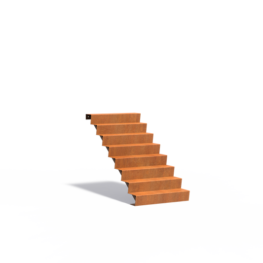 8-stufige Treppe aus Corten