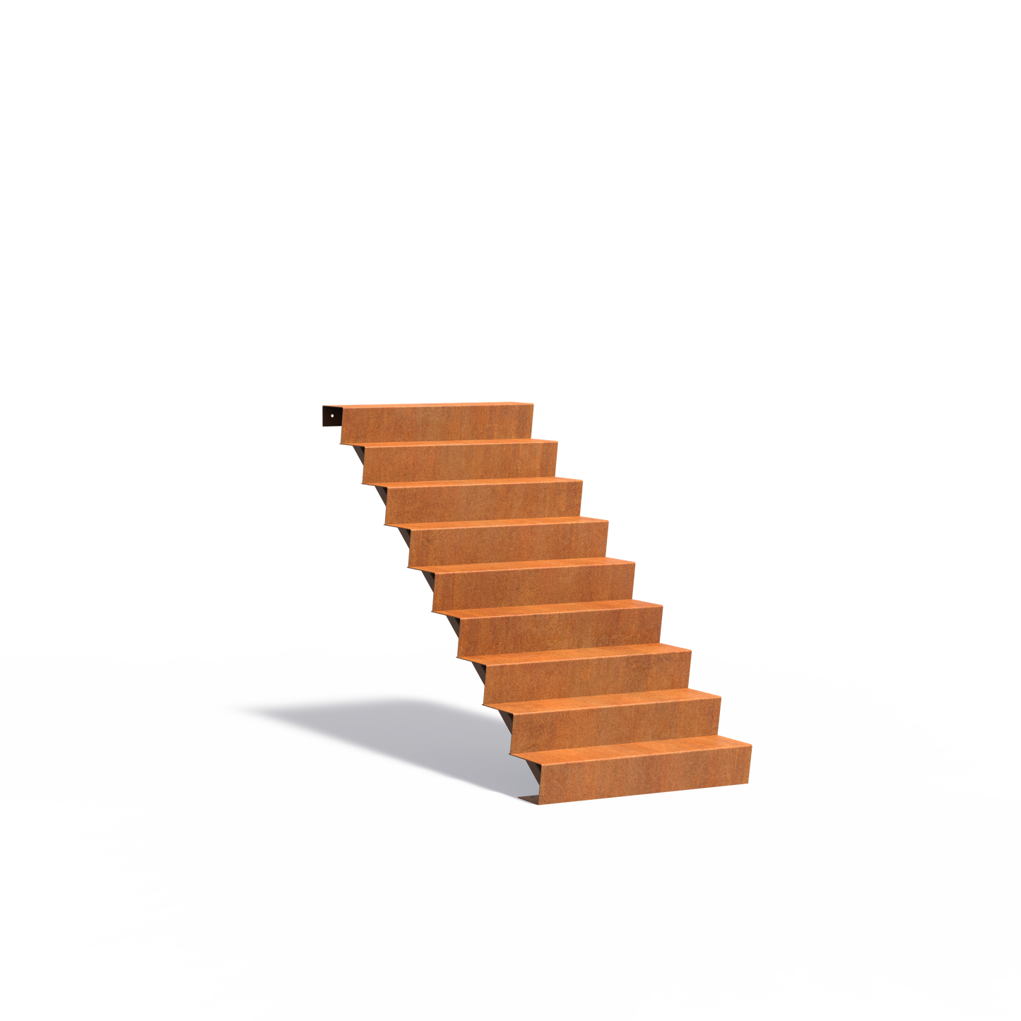 Escalier à 9 marches en acier Corten