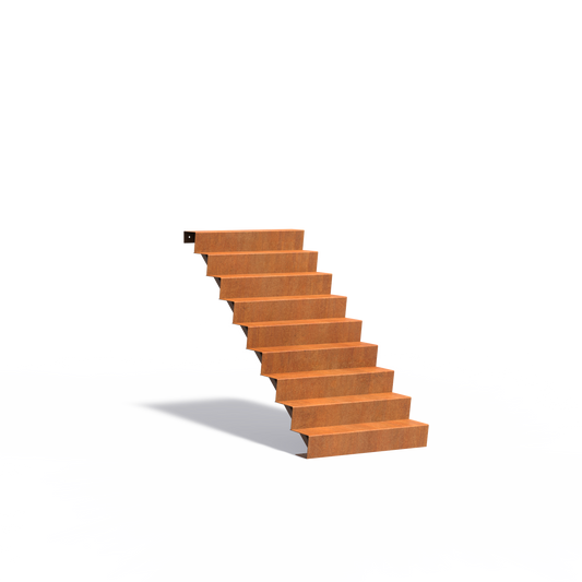 9-stufige Treppe aus Corten