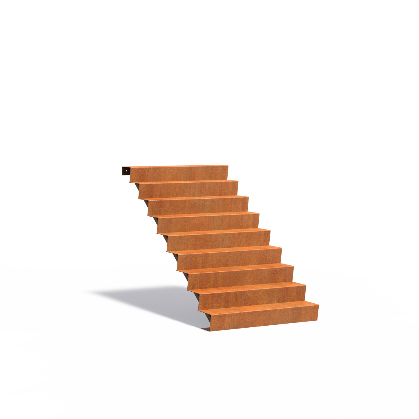Escalier à 9 marches en acier Corten