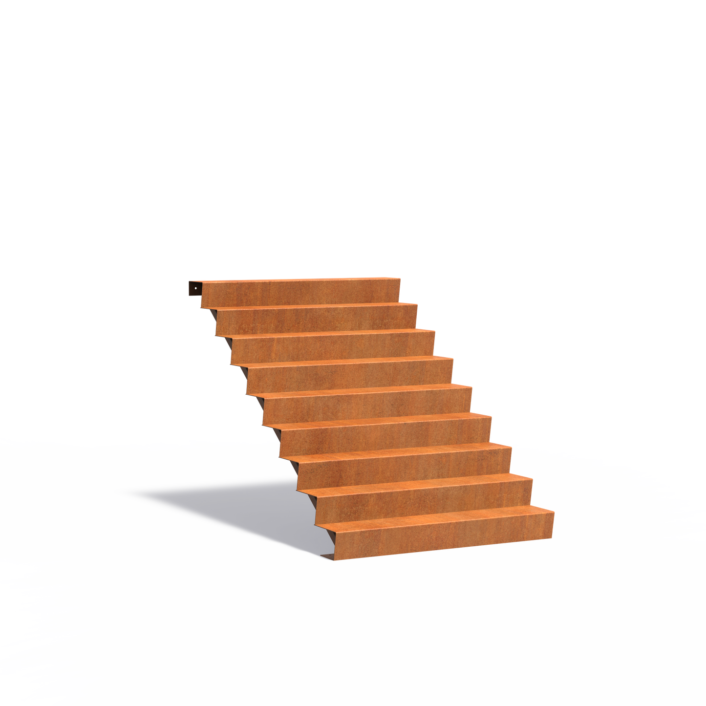 Escalier à 9 marches en acier Corten