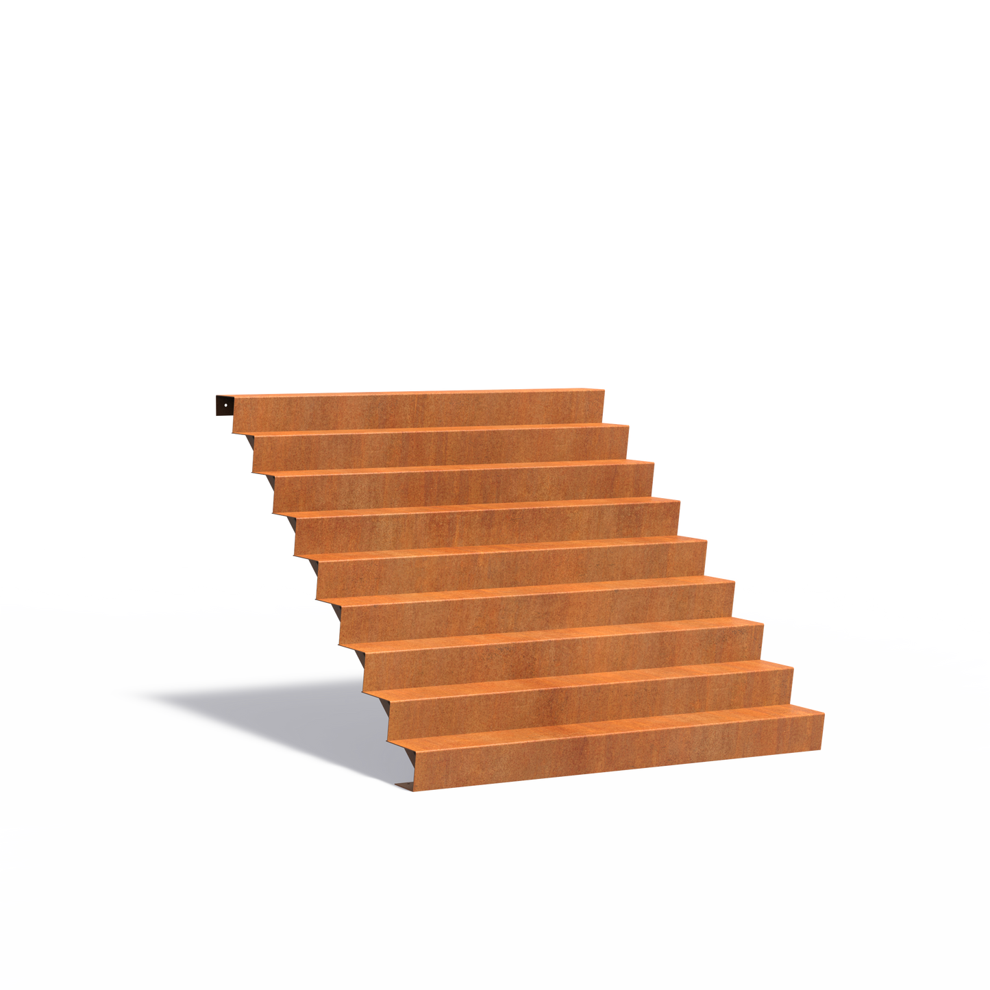 Escalier à 9 marches en acier Corten