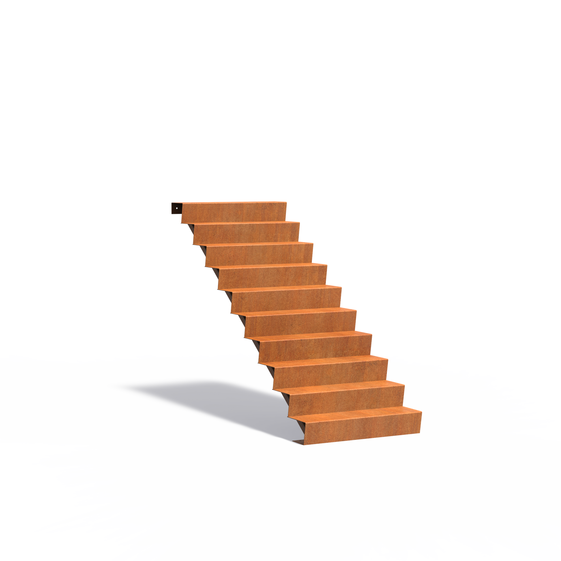 10-stufige Treppe aus Corten