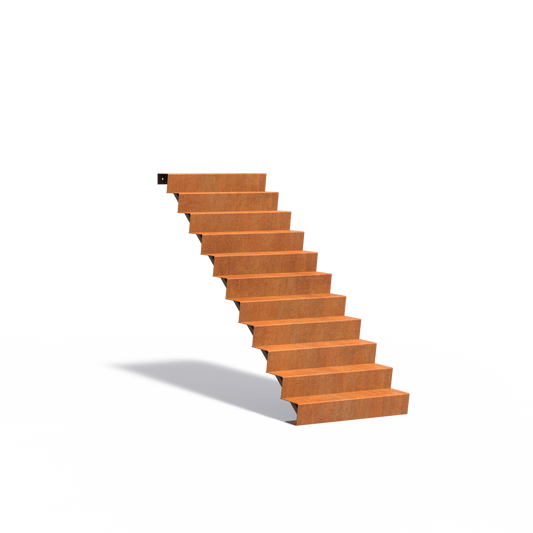 11-stufige Treppe aus Corten