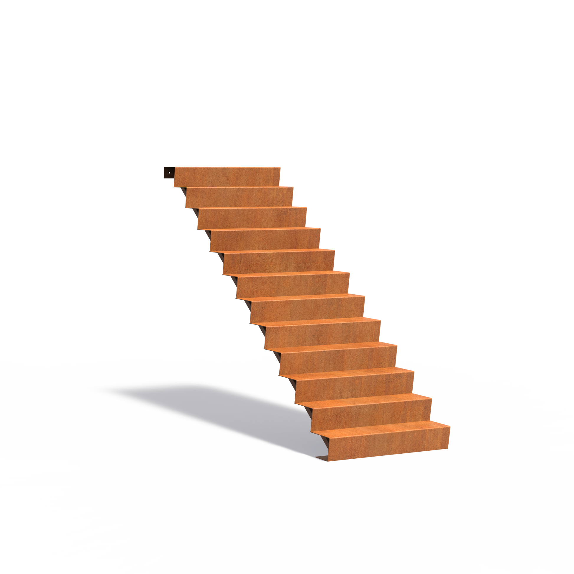 12-stufige Treppe aus Corten
