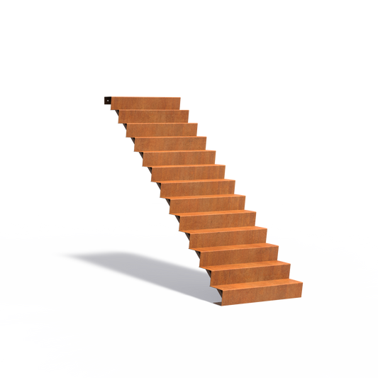 13-stufige Treppe aus Corten