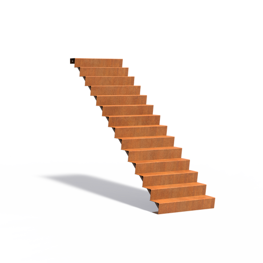 14-stufige Treppe aus Corten