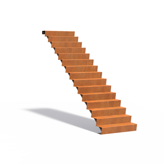 15-stufige Treppe aus Corten