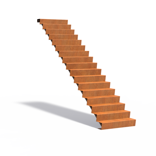 17-stufige Treppe aus Corten