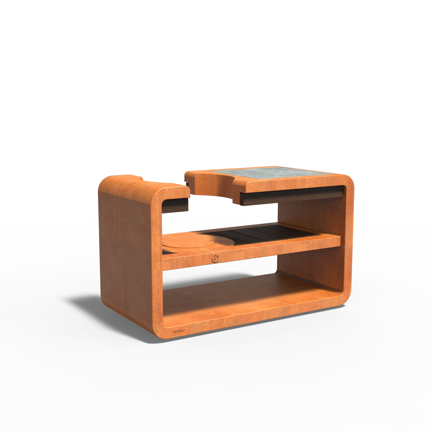 Kamado Grillstation aus Cortenstahl