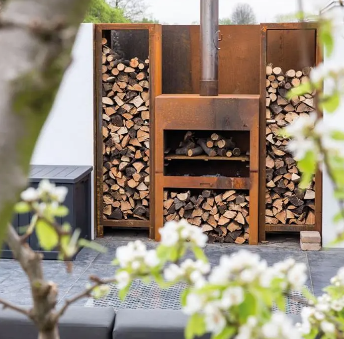 Außenkamin ENOK aus CorTen