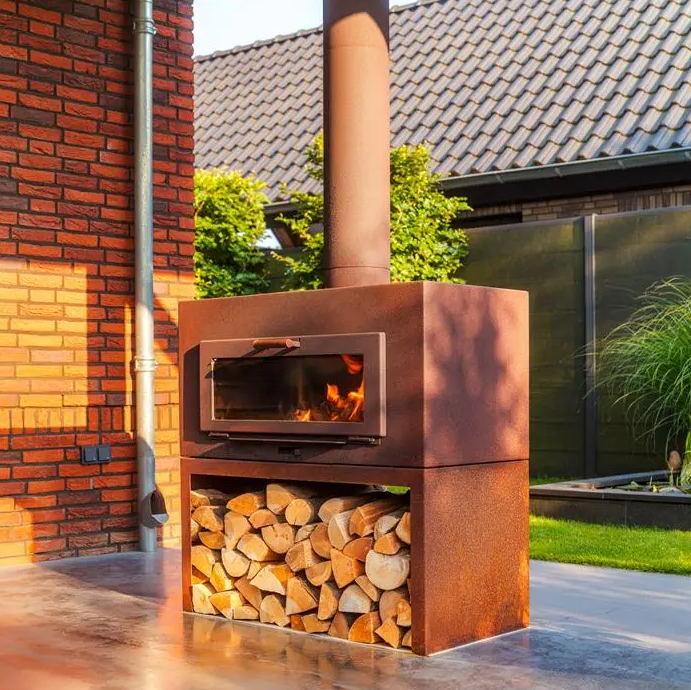 Außenkamin ENOK aus CorTen