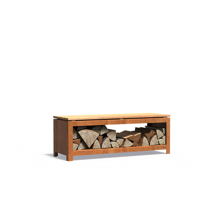 Logg Sitzbank aus Cortenstal