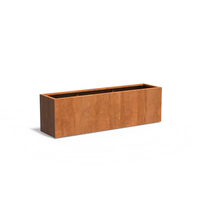 Pflanzgefäß CARREZ, rechteckig, aus Corten