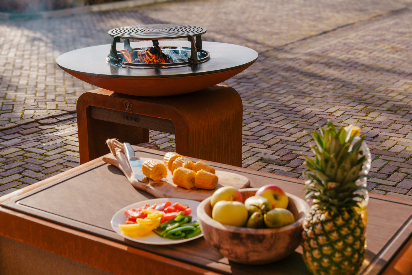 Brasero Halo en corten