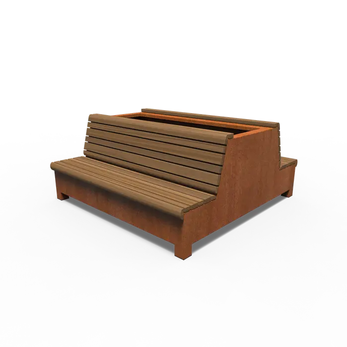 Greenpoints, AROS, mit Doppelbank, Corten