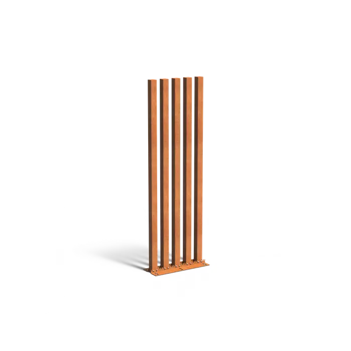 Gartenpfosten, 5er-Set, Corten