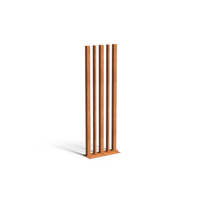 Gartenpfosten, 5er-Set, variabel, Corten