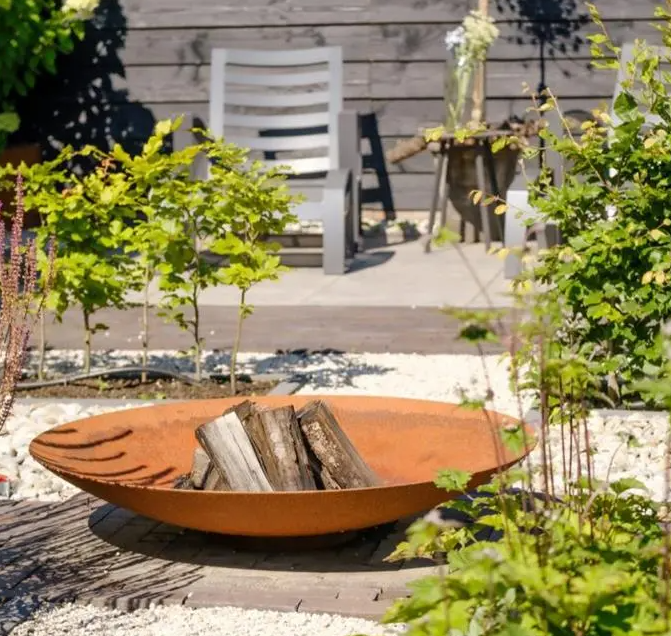 Feuerschale aus Corten