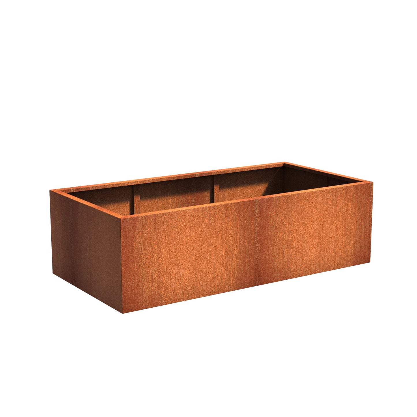 Pflanzgefäß CARREZ, rechteckig, aus Corten