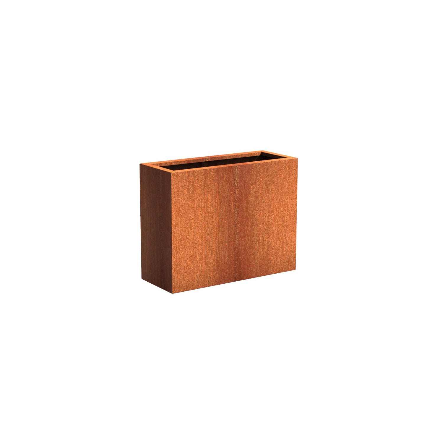 Pflanzgefäß CARREZ, rechteckig, aus Corten