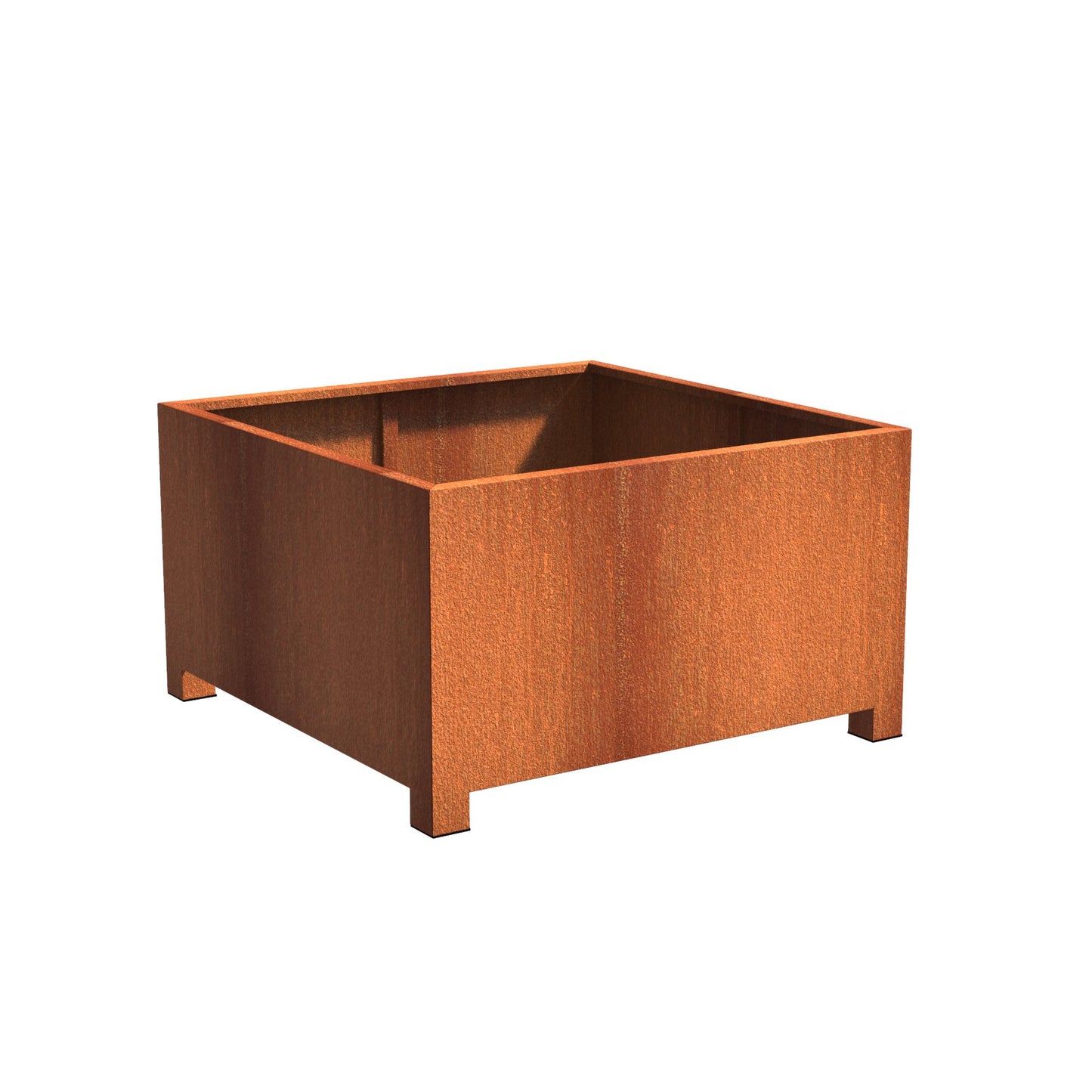 Pflanzkübel CARREZ mit Füßen aus Corten