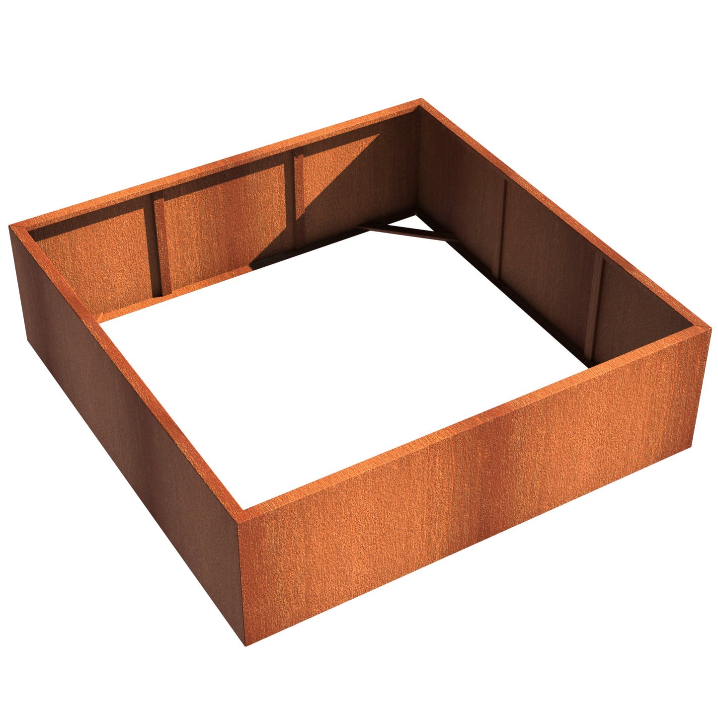 Pflanzgefäß CARREZ, ohne Boden, aus Cortenstahl