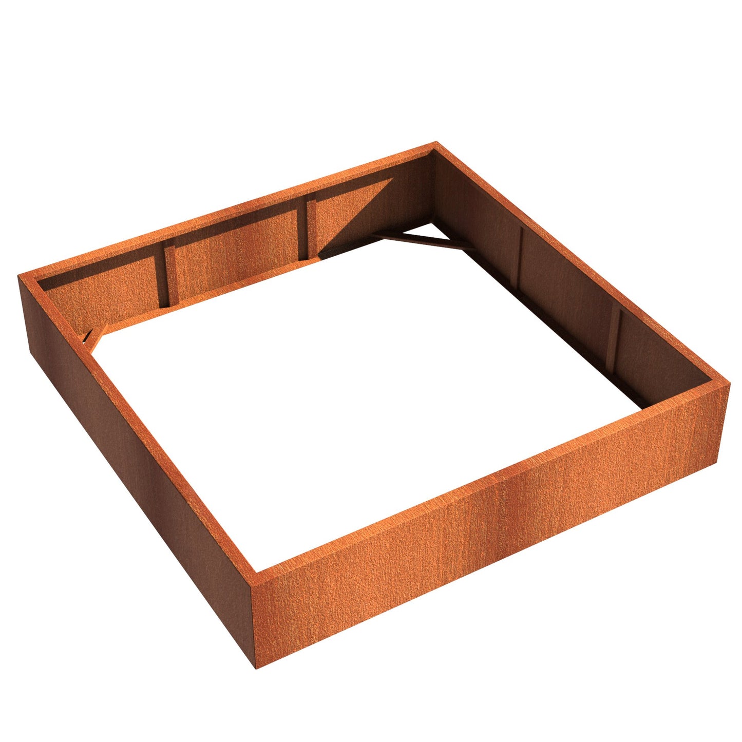 Pflanzgefäß CARREZ, ohne Boden, aus Cortenstahl