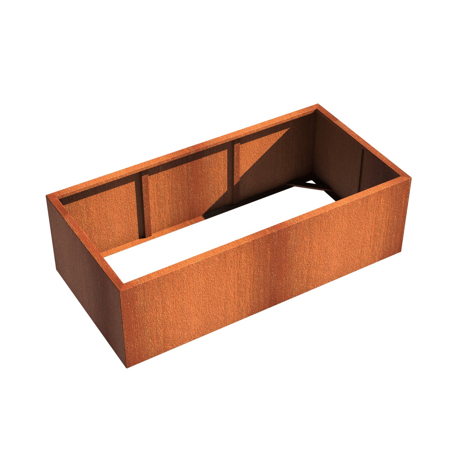 Pflanzgefäß CARREZ, ohne Boden, aus Cortenstahl