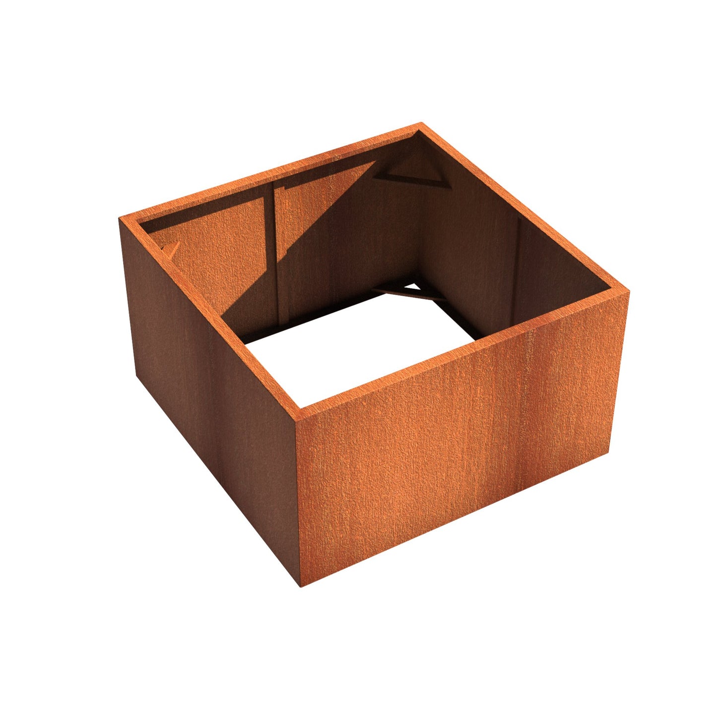 Pflanzgefäß CARREZ, ohne Boden, aus Cortenstahl