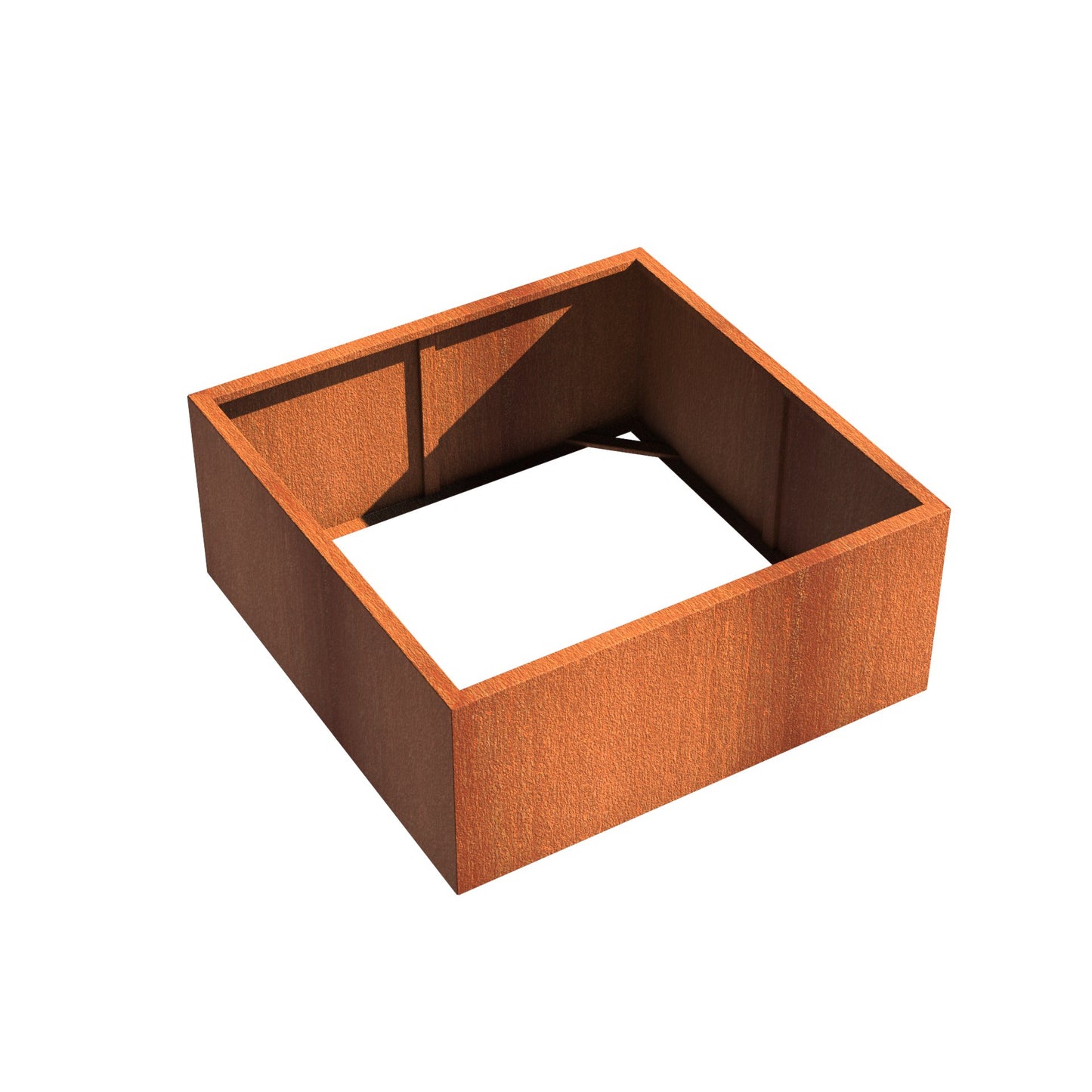 Pflanzgefäß CARREZ, ohne Boden, aus Cortenstahl