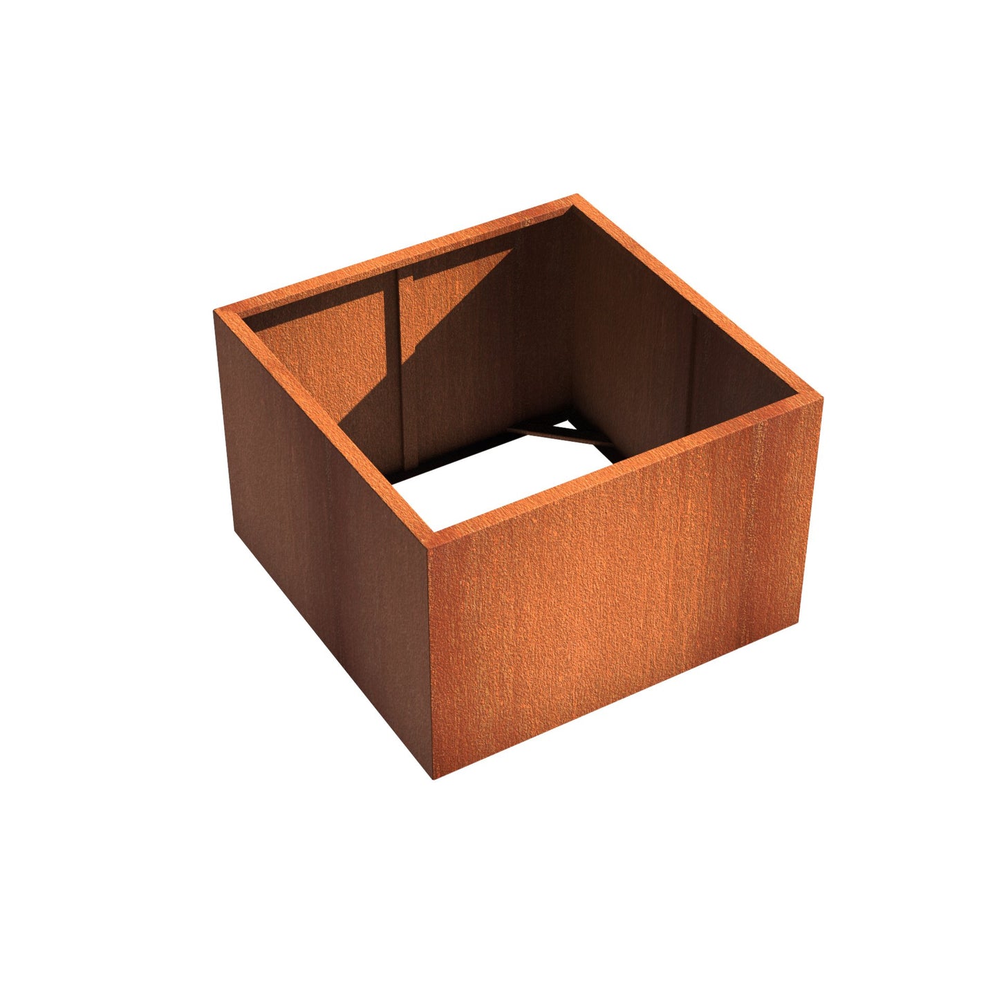 Pflanzgefäß CARREZ, ohne Boden, aus Cortenstahl