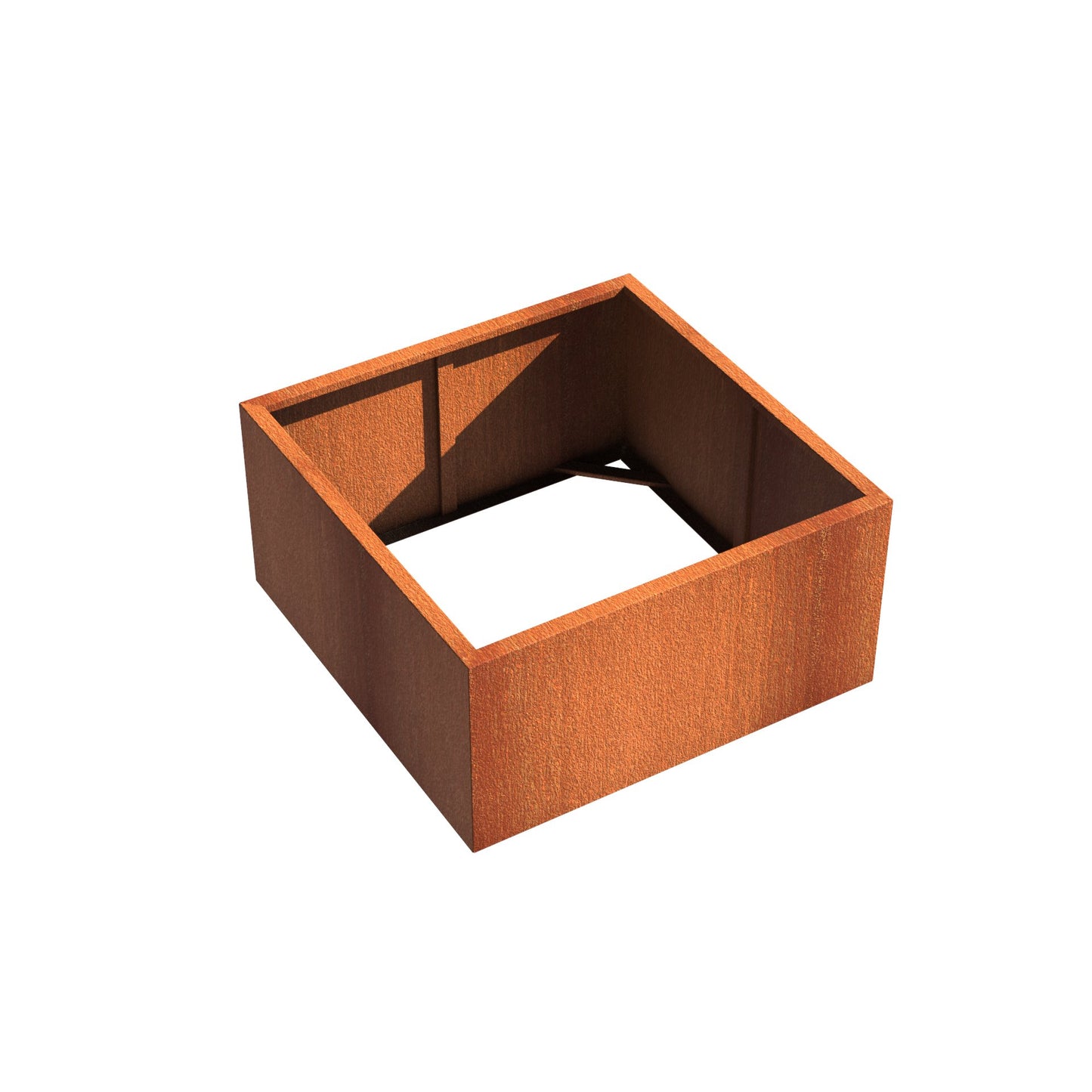 Pflanzgefäß CARREZ, ohne Boden, aus Cortenstahl