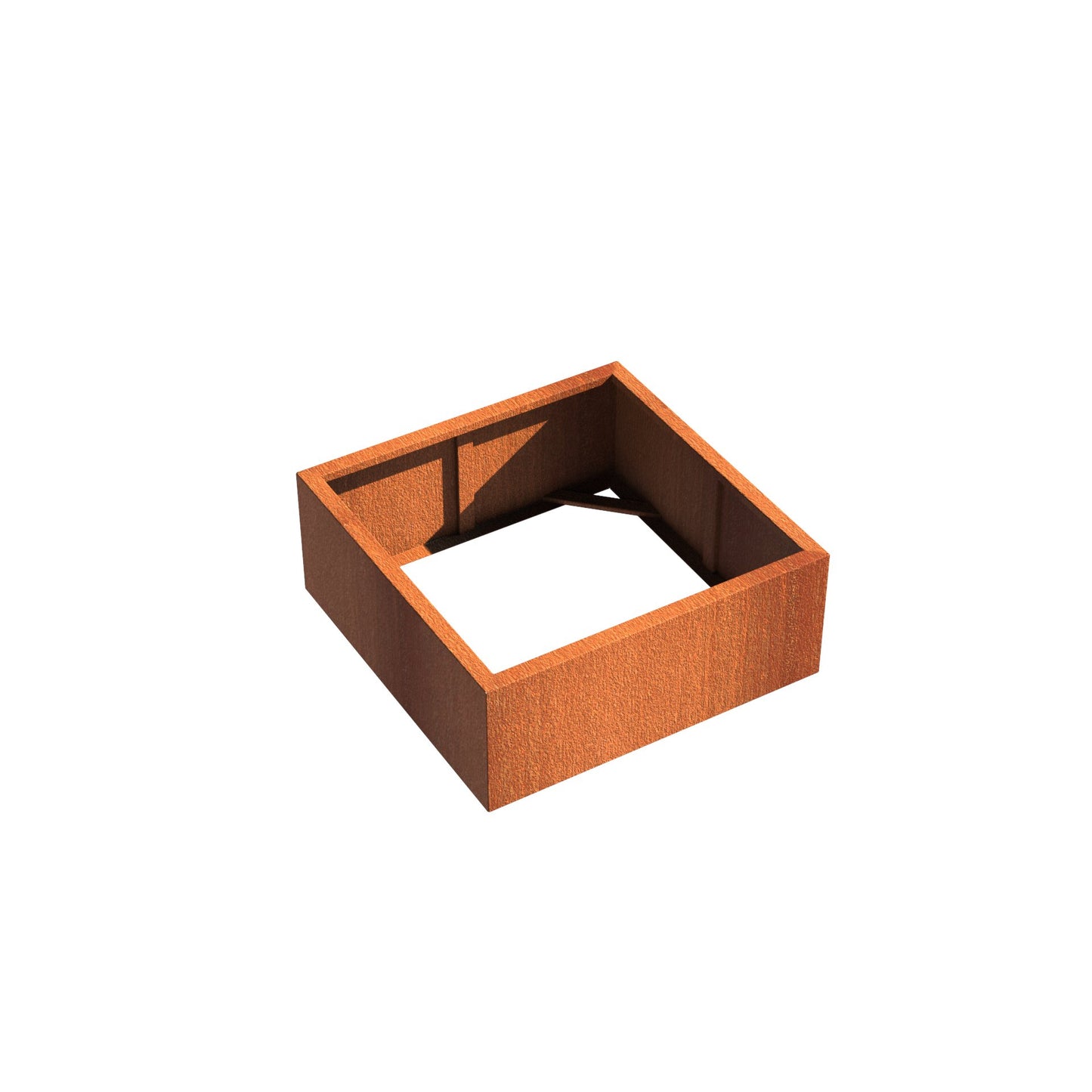 Pflanzgefäß CARREZ, ohne Boden, aus Cortenstahl