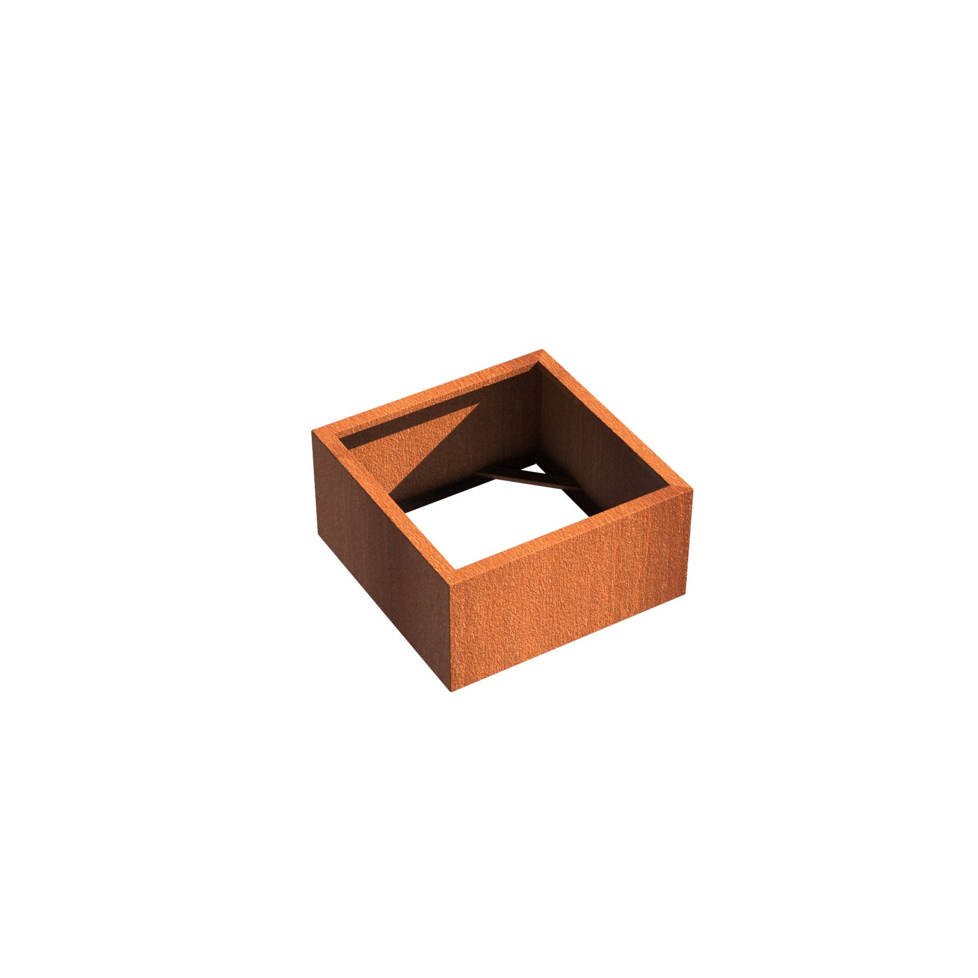 Pflanzgefäß CARREZ, ohne Boden, aus Cortenstahl -Bac à fleurs CARREZsans fond en acier Corten