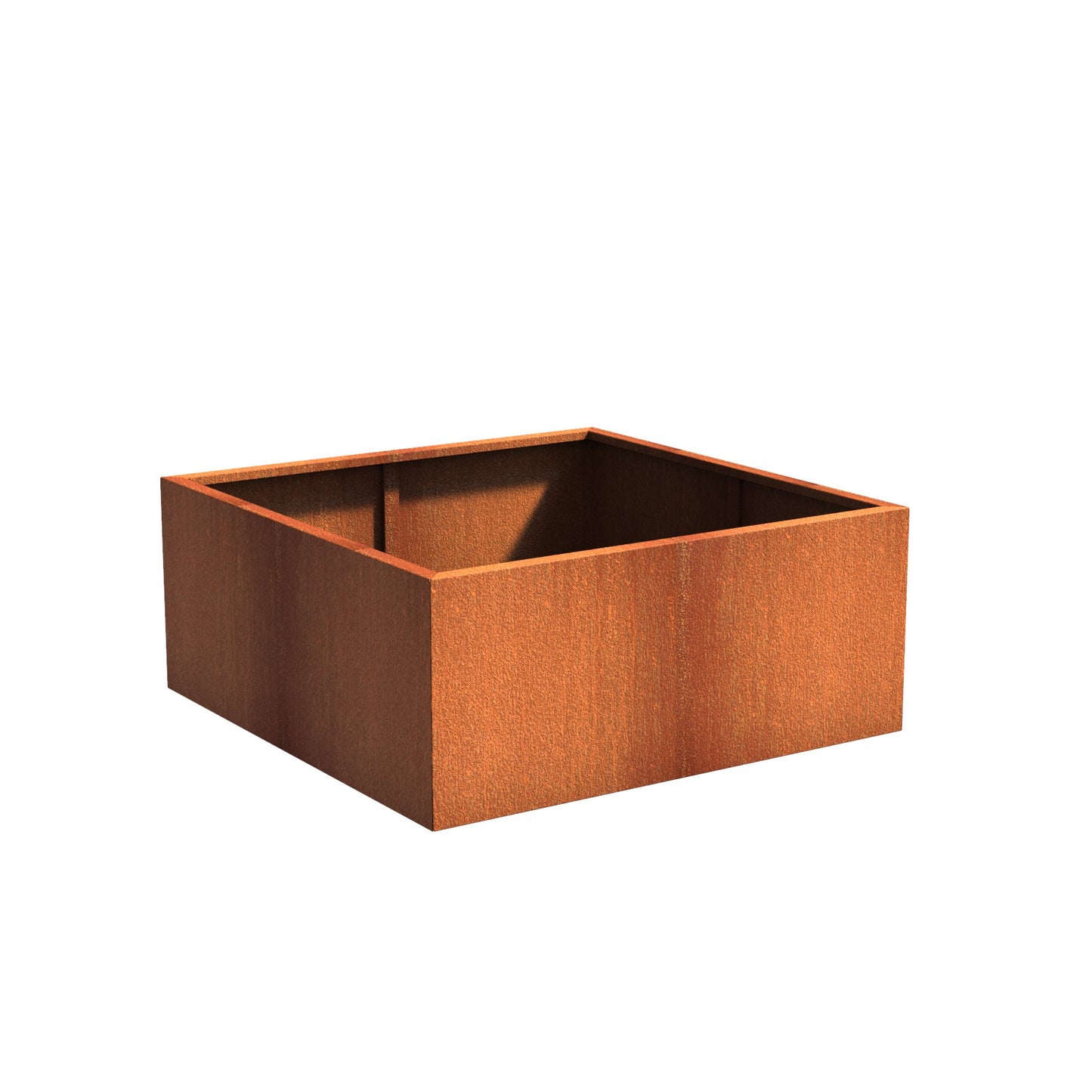 Pflanzgefäß CARREZ, quadratisch, aus Corten