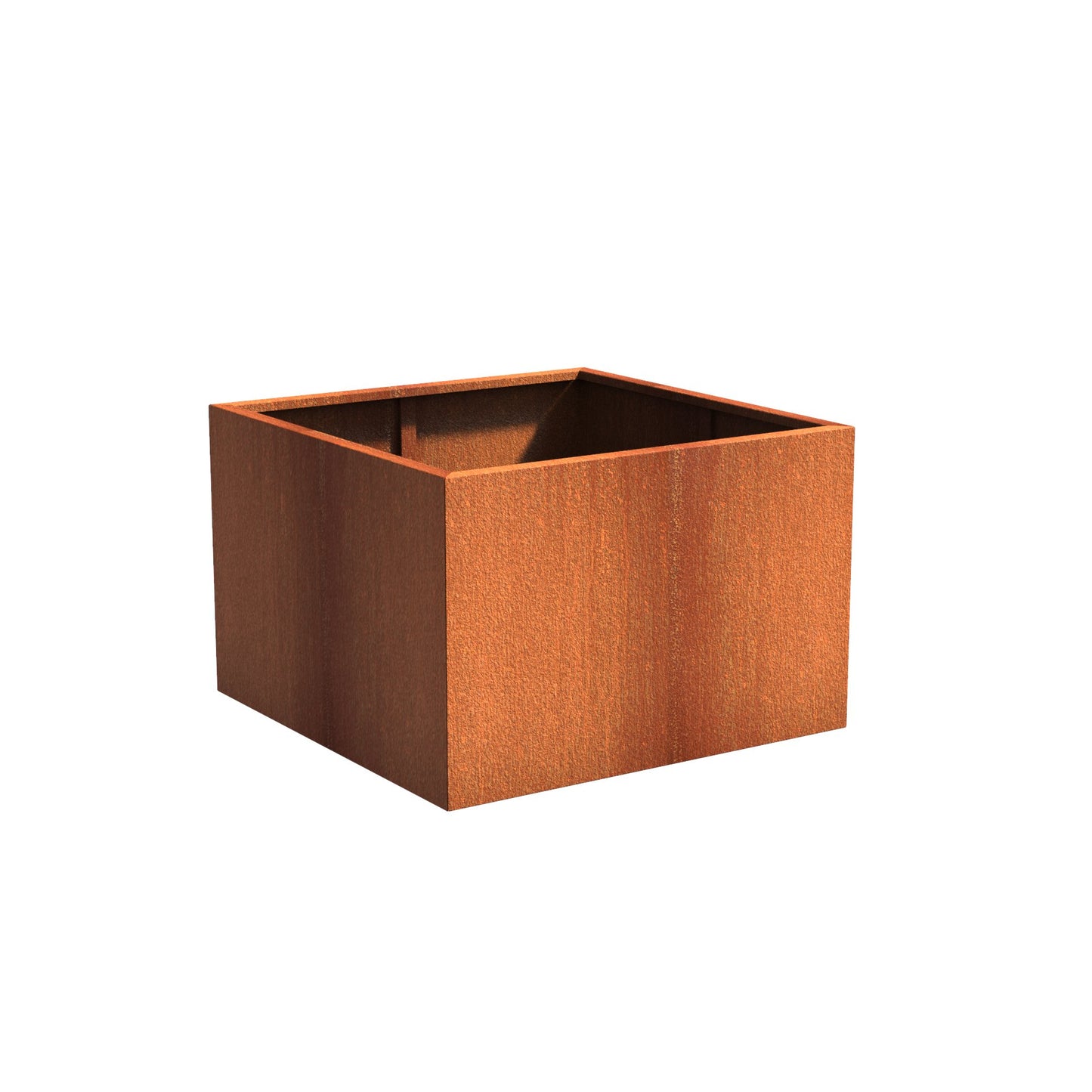 Pflanzgefäß CARREZ, quadratisch, aus Corten