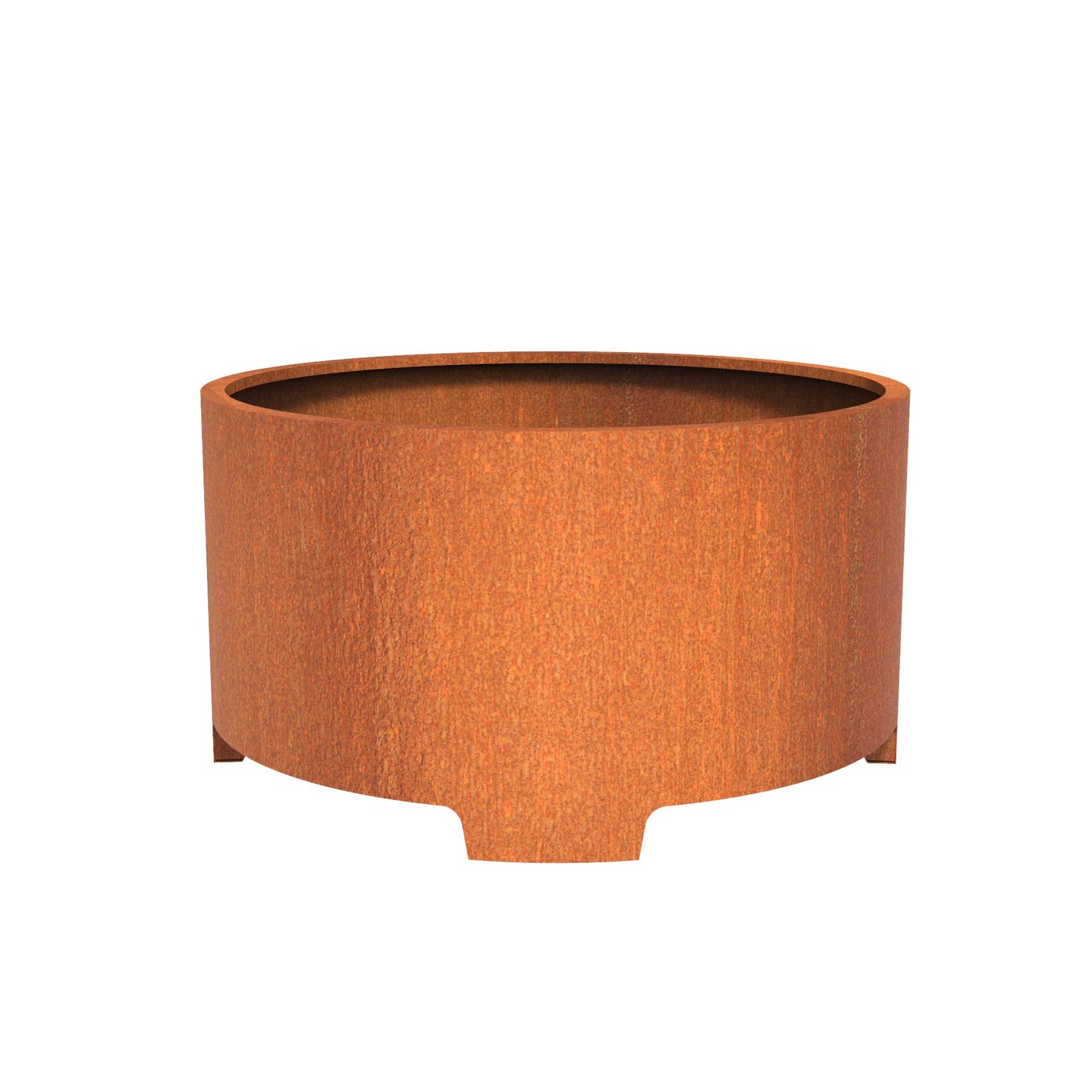 Pflanzgefäß CIRCUM mit Füßen aus CorTen