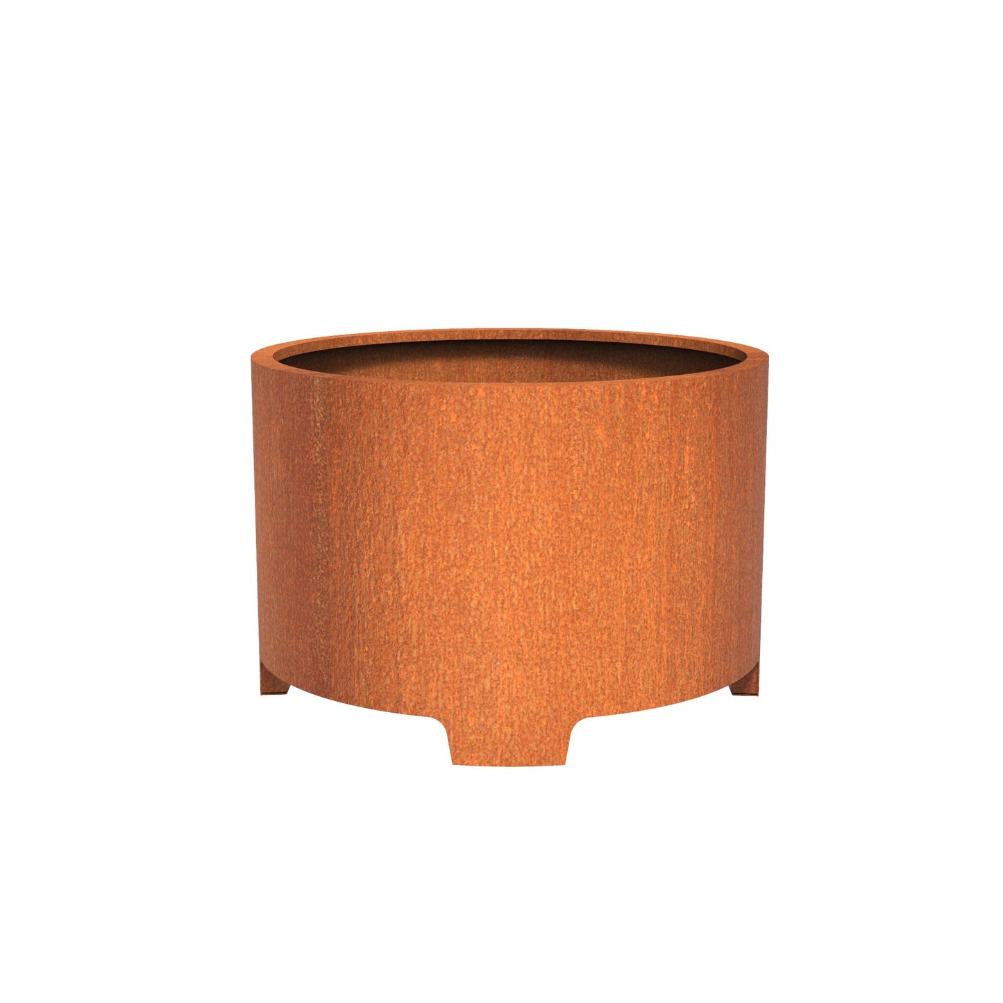 Pflanzgefäß CIRCUM mit Füßen aus CorTen