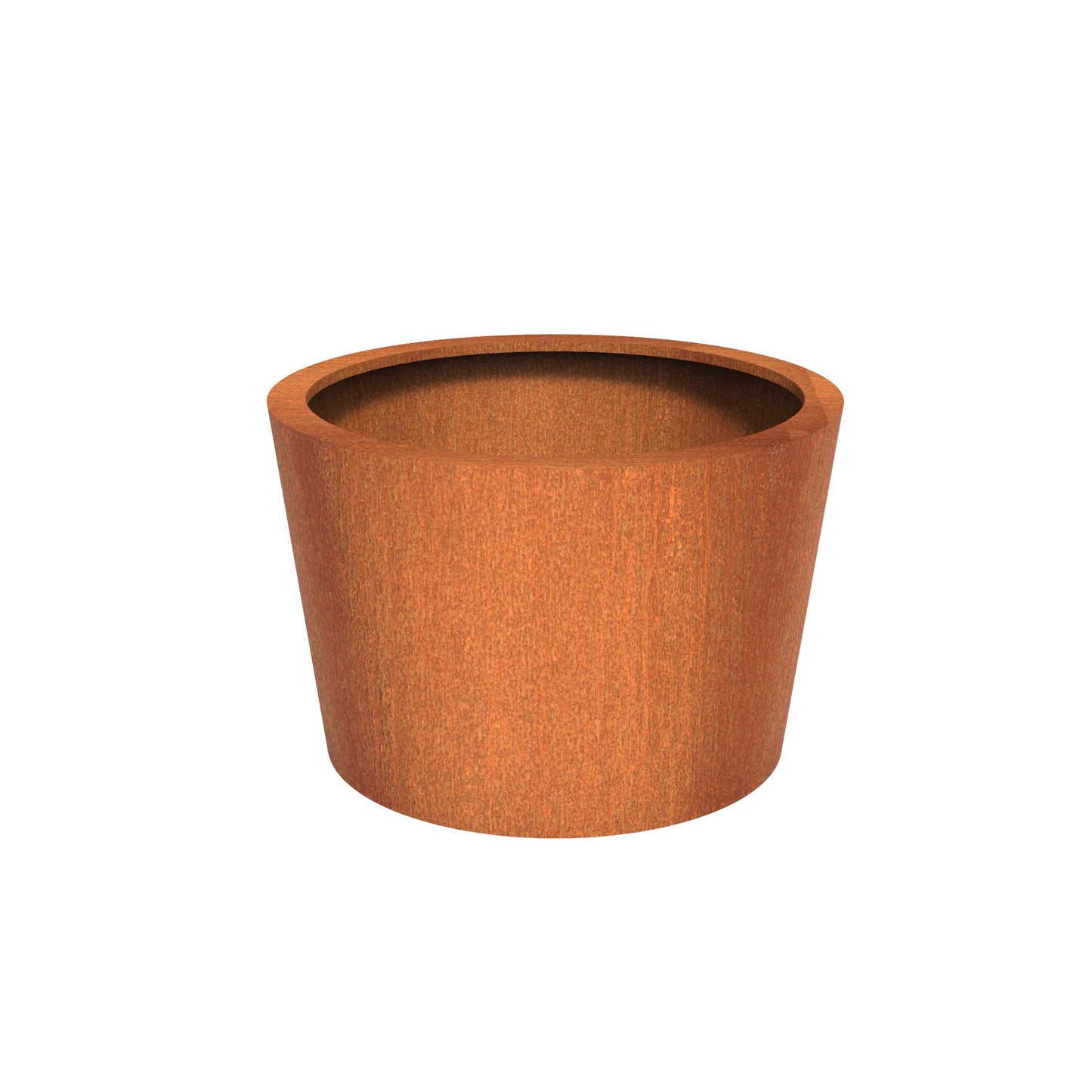 Pflanzgefäß CONIC mit Boden aus CorTen